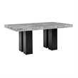 Pemberly Row Contemporary 9-piece Rectangle Dining Set with Black Chairs