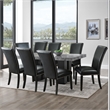 Pemberly Row Contemporary 9-piece Rectangle Dining Set with Black Chairs