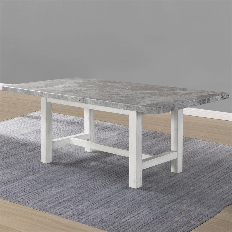 Pemberly Row Modern / Contemporary 5-piece Dining in Gray Marble