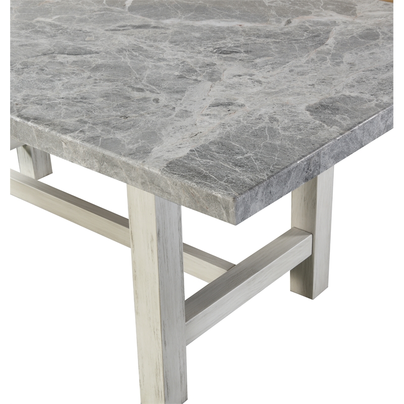 Pemberly Row Modern / Contemporary 5-piece Dining in Gray Marble