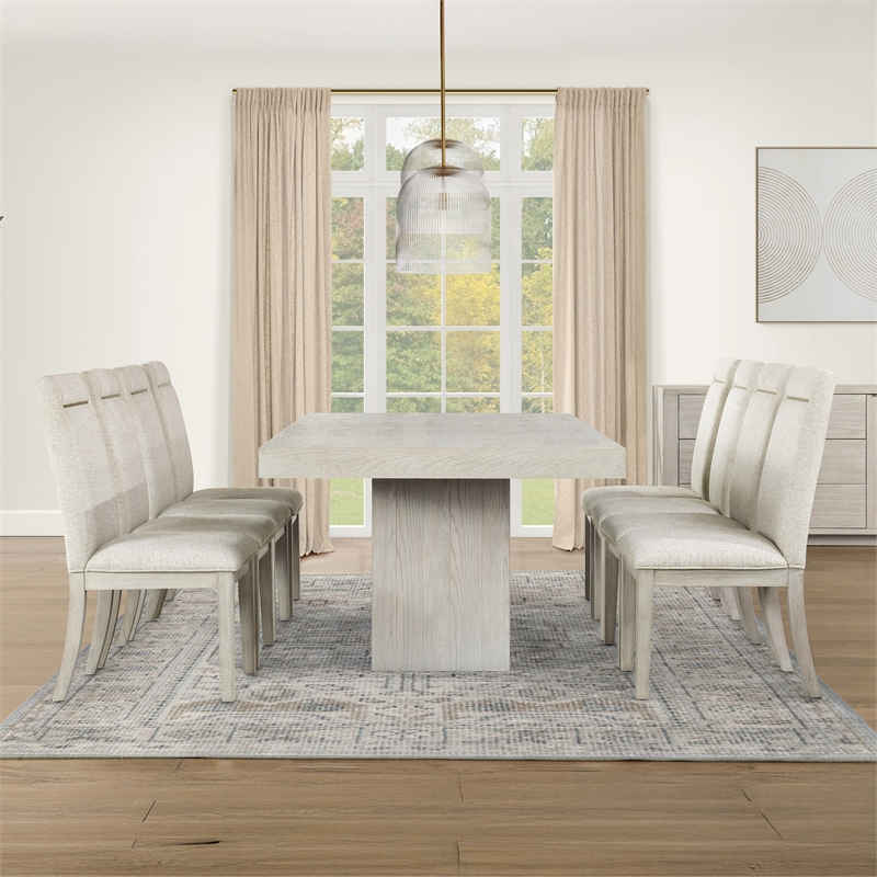 Pemberly Row Contemporary 5-piece Complete Dining Set in Tan/Sand