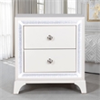 Pemberly Row Contemporary 4-Piece Queen Bedroom Set in Off White
