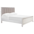 Pemberly Row Wood Modern / Contemporary Queen Bed in Off White