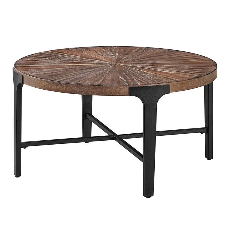 Pemberly Row Contemporary 3-piece Coffee & End Tables Set in Brown