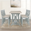 Pemberly Row Contemporary 7-piece Counter Dining Set in Green