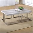 Pemberly Row Contemporary 3-piece Coffee & End Table Set in White