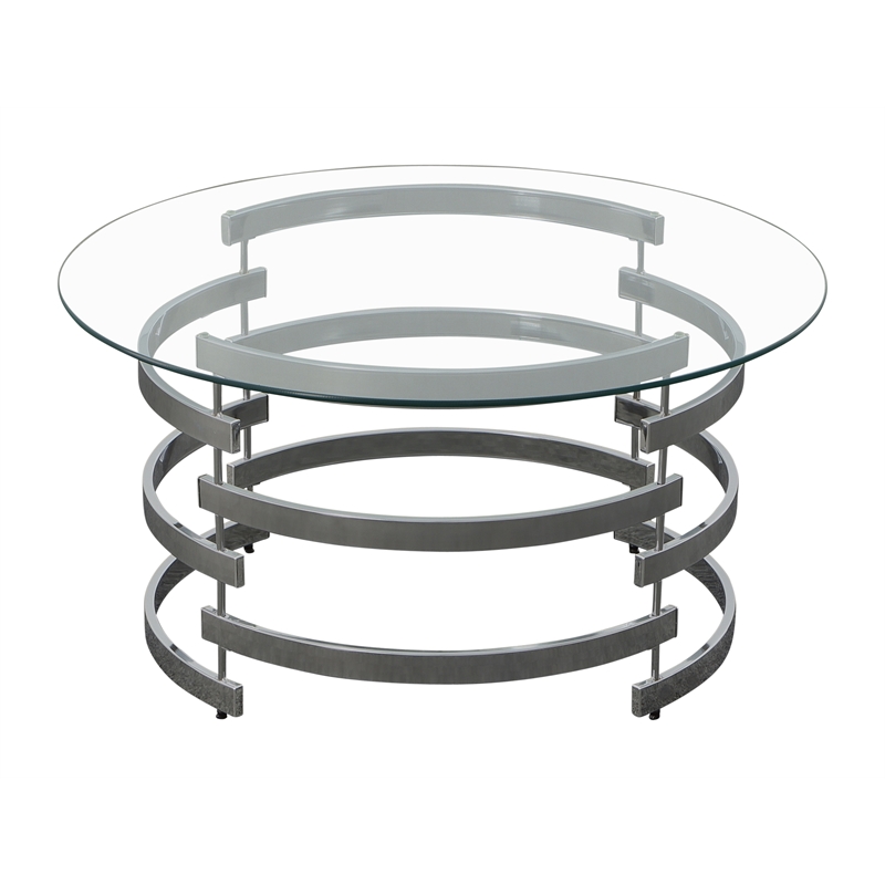 Pemberly Row Modern / Contemporary 3-piece Coffee Table Set in Gray