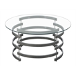 Pemberly Row Modern / Contemporary 3-piece Coffee Table Set in Gray