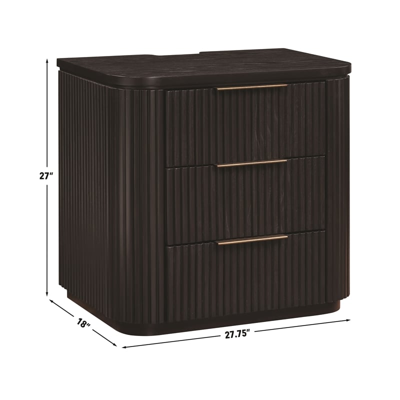 Pemberly Row Contemporary 4-piece King Bedroom Set in Espresso