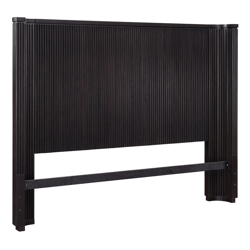 Pemberly Row Engineered Wood Contemporary King Bed in Espresso