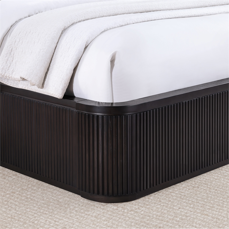 Pemberly Row Engineered Wood Contemporary Queen Bed in Espresso