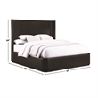 Pemberly Row Engineered Wood Contemporary Queen Bed in Espresso