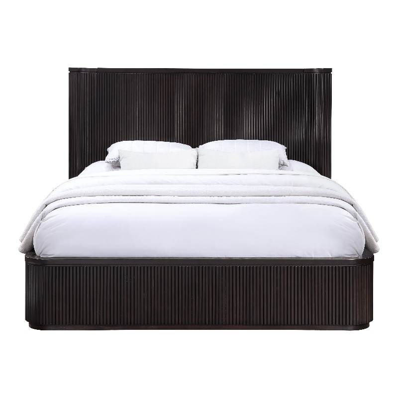 Pemberly Row Engineered Wood Contemporary Queen Bed in Espresso