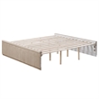 Pemberly Row Engineered Wood Contemporary King Bed in Sand/Tan