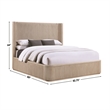 Pemberly Row Engineered Wood Contemporary King Bed in Sand/Tan
