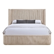 Pemberly Row Engineered Wood Contemporary Queen Bed in Sand/Tan
