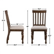 Pemberly Row Contemporary 5-Piece Complete Dining Set in Brown