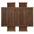 Pemberly Row Contemporary 5-Piece Complete Dining Set in Brown