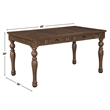 Pemberly Row Contemporary 5-Piece Complete Dining Set in Brown