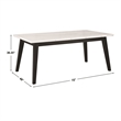 Pemberly Row Contemporary 6-Piece White Marble Dining Set in Black