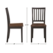 Pemberly Row Contemporary 5-piece Dining Set with 4 Chairs in Brown