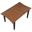 Pemberly Row Contemporary 5-piece Dining Set with 4 Chairs in Brown