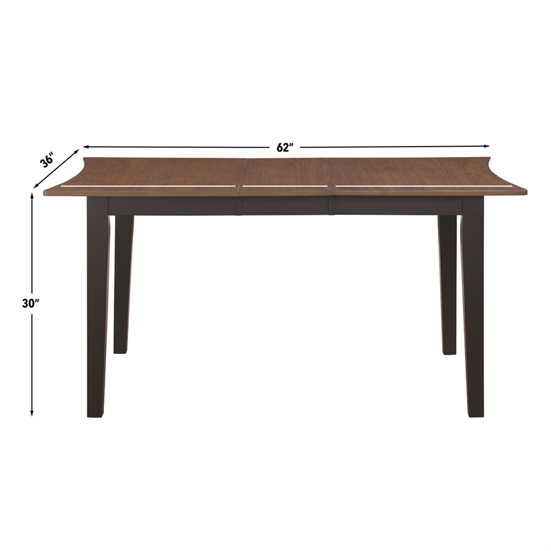 Pemberly Row Contemporary 5-piece Dining Set with 4 Chairs in Brown