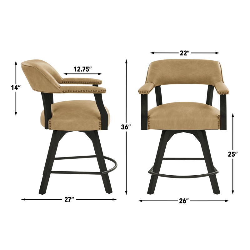 Pemberly Row Counter Table with Game Top & 4 Counter Chairs in Black/Sand
