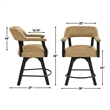 Pemberly Row Counter Table with Game Top & 4 Counter Chairs in Black/Sand