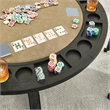 Pemberly Row Counter Table with Game Top & 4 Counter Chairs in Black/Sand