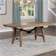 Pemberly Row Polyester Fabric Contemporary 7-piece Dining in Brown