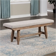 Pemberly Row Polyester Fabric Contemporary 7-piece Dining in Brown
