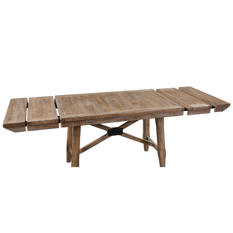 Pemberly Row Polyester Fabric Contemporary 7-piece Dining in Brown