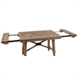 Pemberly Row Polyester Fabric Contemporary 7-piece Dining in Brown
