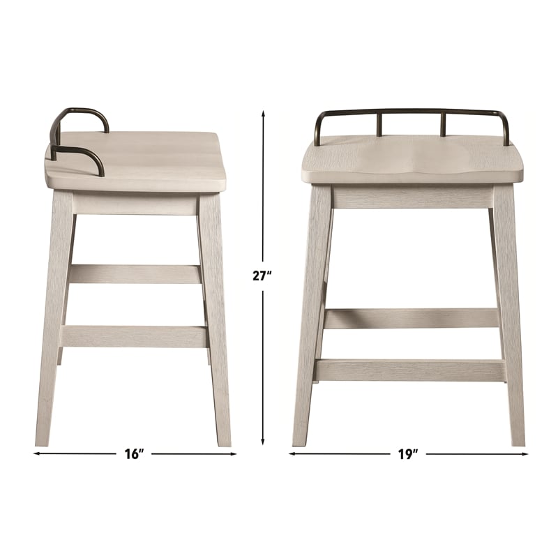Pemberly Row Contemporary 5-piece Counter Dining Set in White