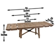 Pemberly Row 5-Piece Rustic Dining Set of 4 Side Chairs & Table