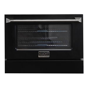 Pemberly Row 36&quot Stainless Steel Oven Door/Kick Plate Accessory in Black