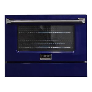 Pemberly Row 36&quot Stainless Steel Oven Door/Kick Plate Accessory in Blue