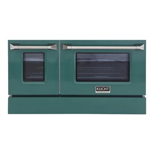 Pemberly Row 48&quot Stainless Steel Oven Door/Kick Plate Accessory in Green