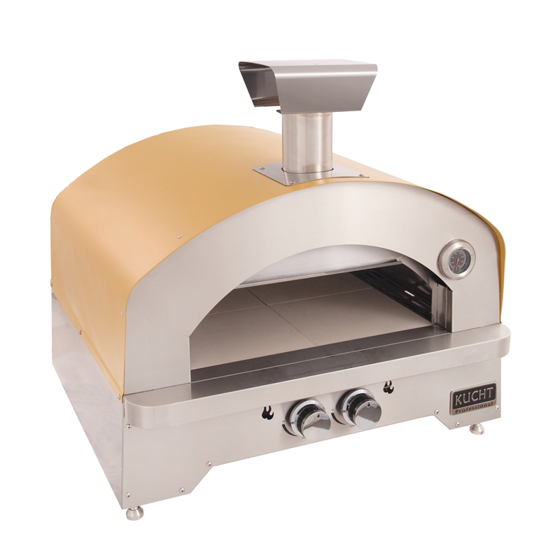 Pemberly Row Outdoor Portable Propane Gas Pizza Oven in Yellow