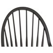 Pemberly Row Traditional Dark Brown Windsor Back Arm Chair - Black