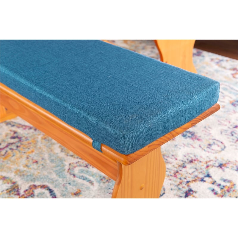 Pemberly Row Transitional Polyester Cushion Set for Nook in Blue