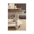 Pemberly Row Engineered Wood Oval Coffee Table in White and Brown
