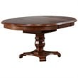 Pemberly Row 5-Piece Round/Oval Wood Extendable Dining Table Set in Brown