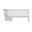 Pemberly Row Two Tone Pine Wood Coastal Corner Dining Nook in Graywash/White