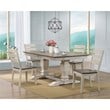 Pemberly Row 5-Piece Ladder Wood Pedestal Dining Set in Ash/Stormy