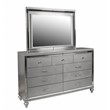 Pemberly Row 4-Piece Wood Cal King Bedroom Set with Nightstand in Silver
