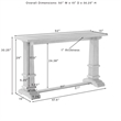 Pemberly Row Contemporary Entryway Console Table in Dark Oak
