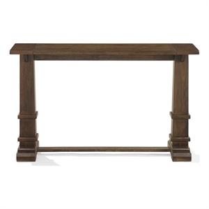 Pemberly Row Contemporary Entryway Console Table in Dark Oak