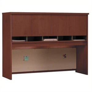 Pemberly Row Engineered Wood Transitional 60W Hutch in Hansen Cherry